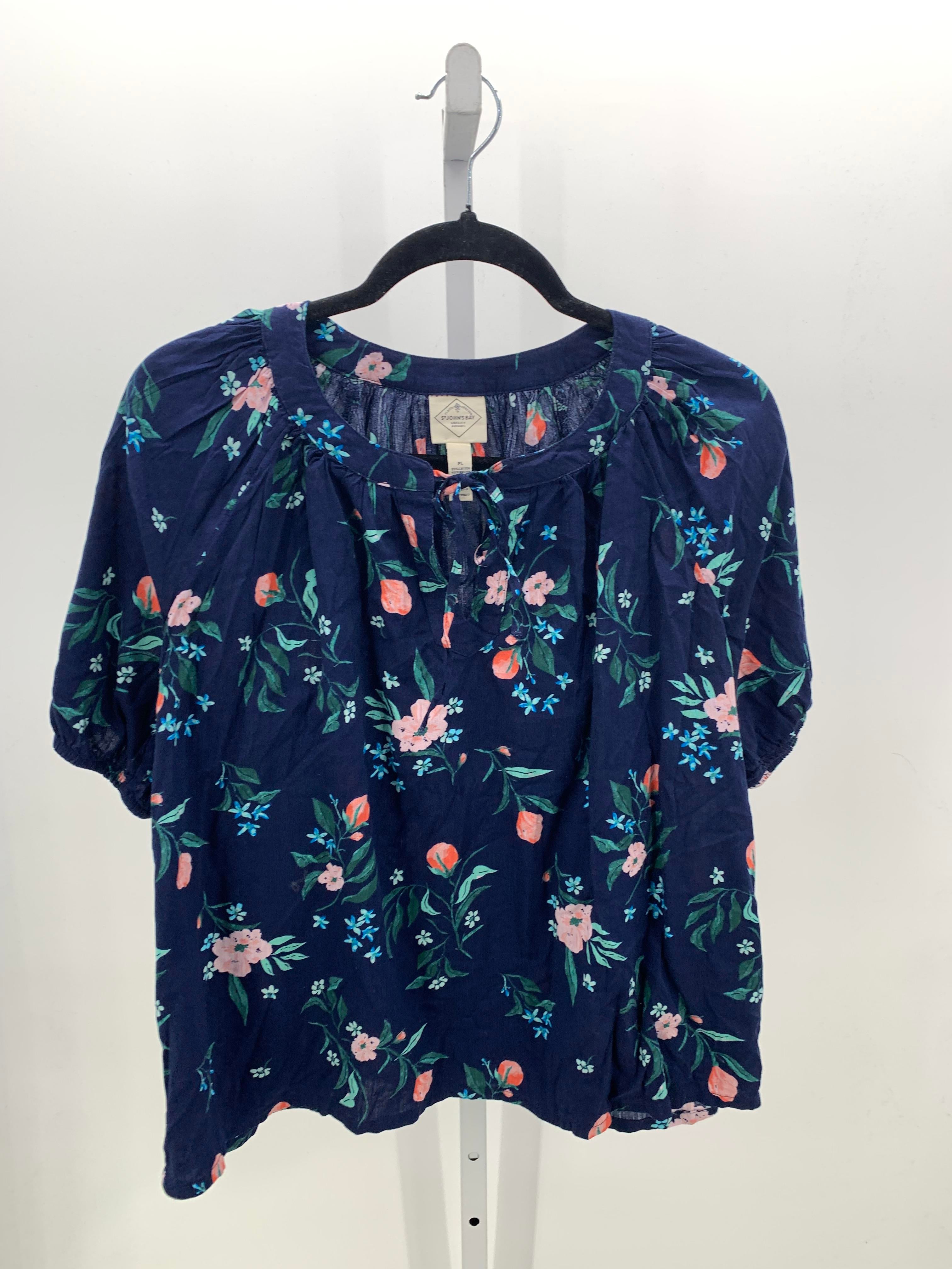 St. Johns Bay Size Large Petite Petite Short Sleeve Shirt
