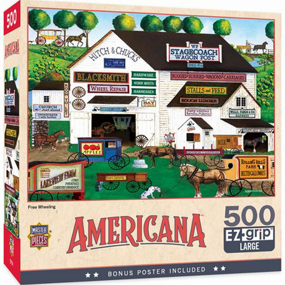 MasterPieces 500 Piece EZ Grip Puzzle - Free Wheeling - 19.