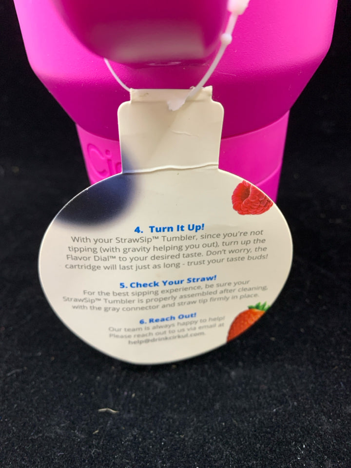 PINK CIRKUL STRAWSIP TUMBLER W/TAG.