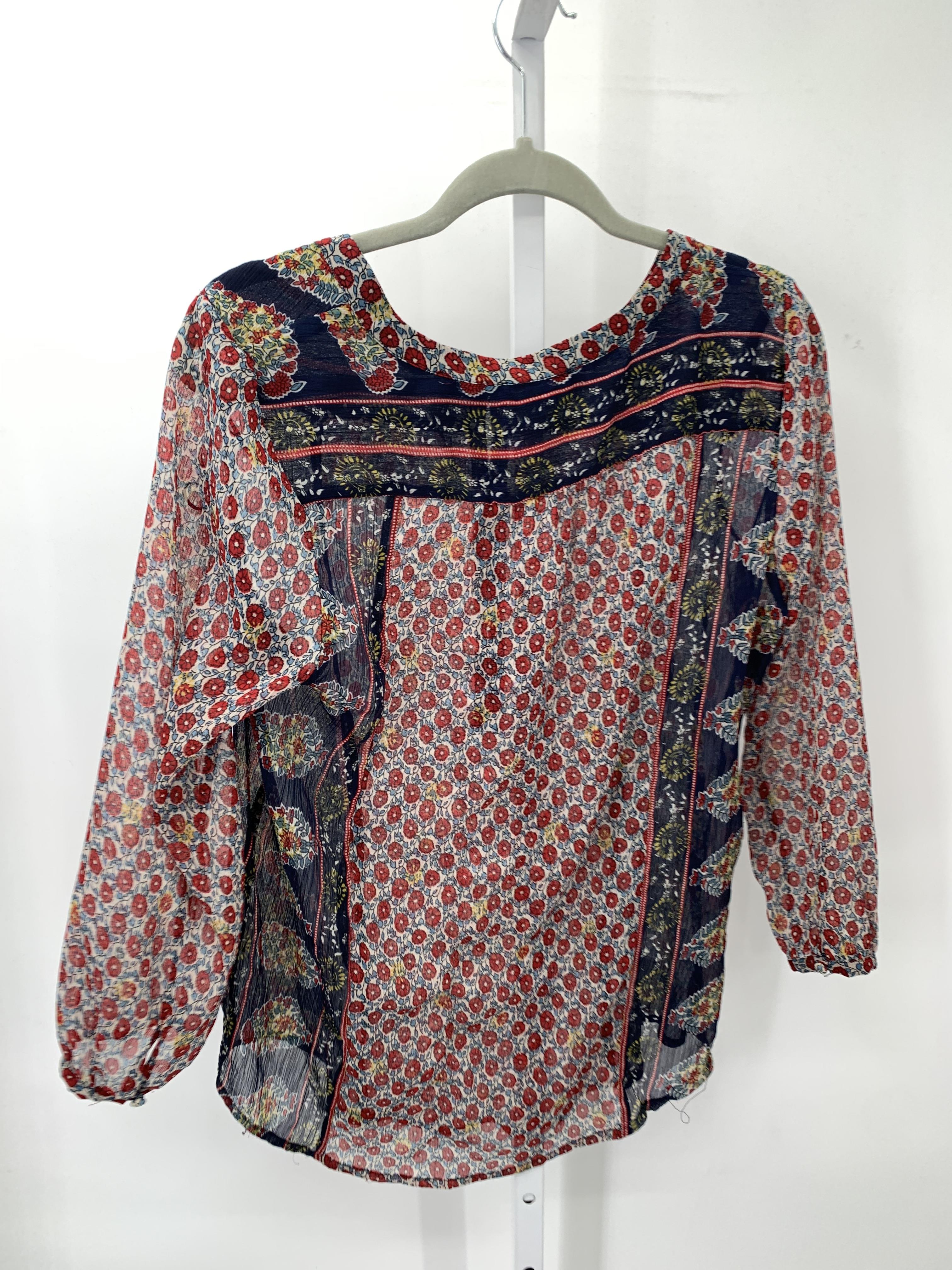 Lucky Brand Size Medium Misses 3/4 Sleeve Shirt