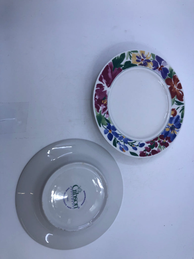 20 PC WHITE & FLORAL DISH SET.