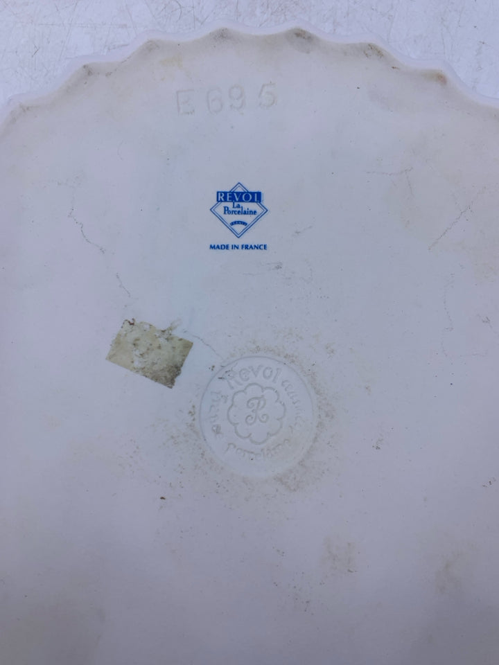 LARGE WHITE QUICHE/TART BAKING DISH MADE IN FRANCE REVOL.