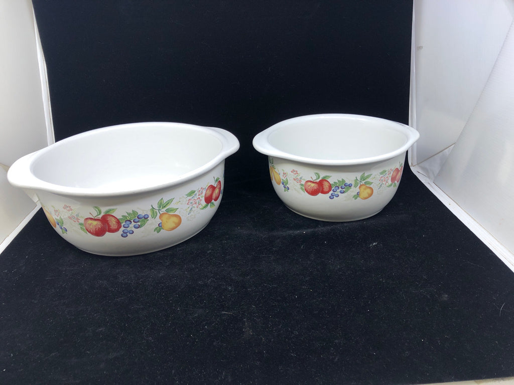 2 STONEWARE BAKING DISH.