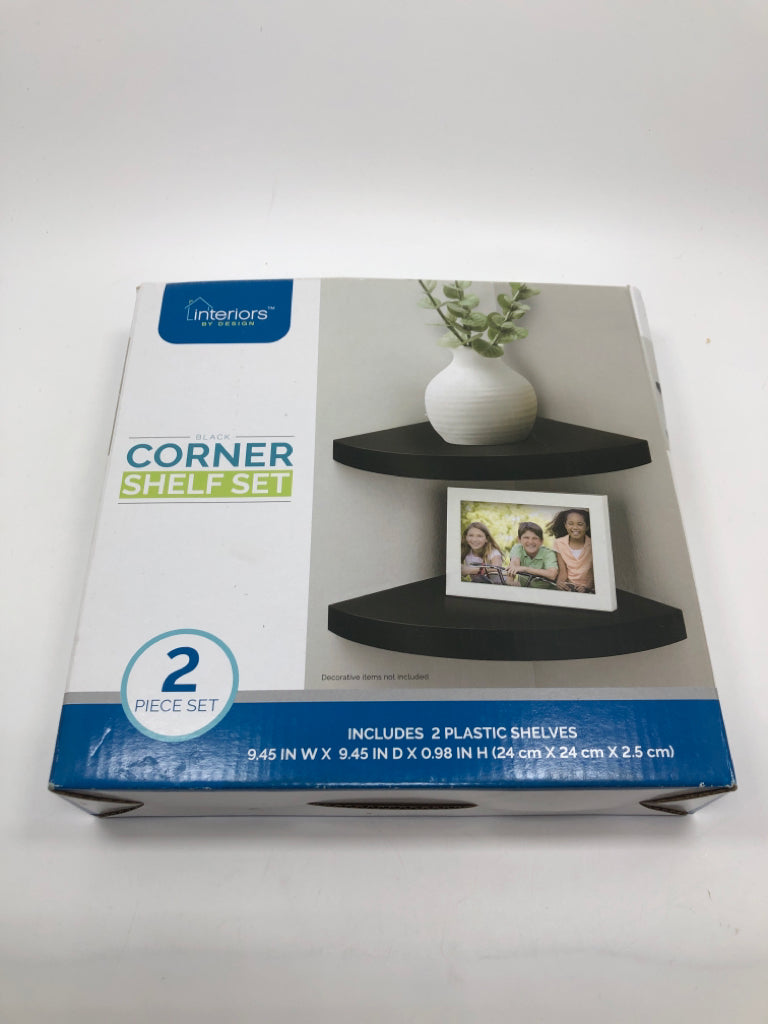 NIB BLACK CORNER SHELF.