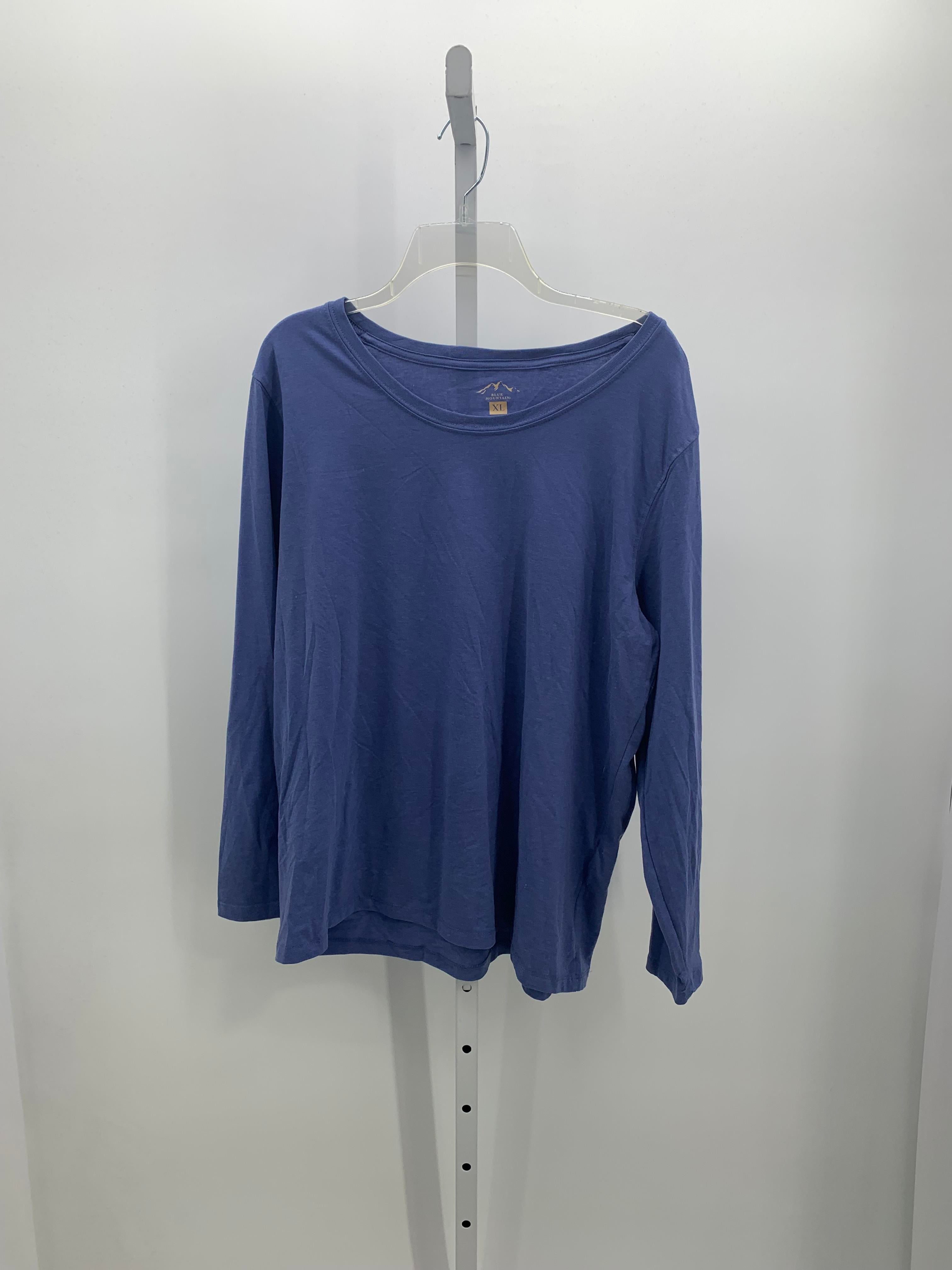Blue Mountain Size Extra Large Misses Long Sleeve Shirt