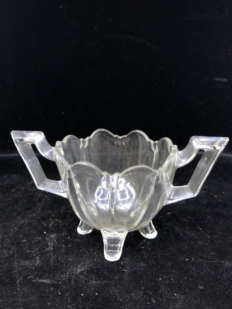 2 VTG FOOTED SUGAR AND CRAEMER.