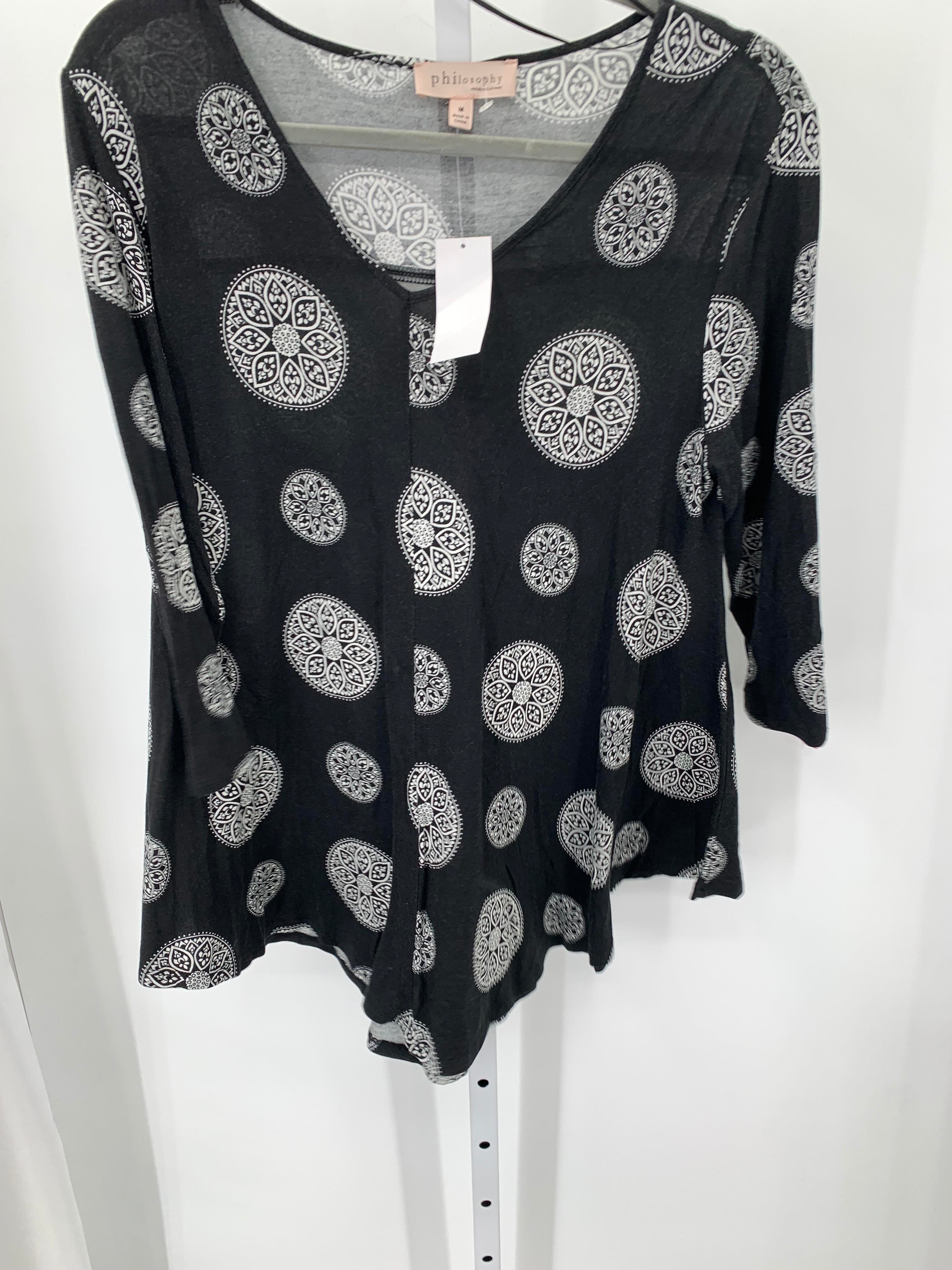 philosophy Size Medium Misses 3/4 Sleeve Shirt