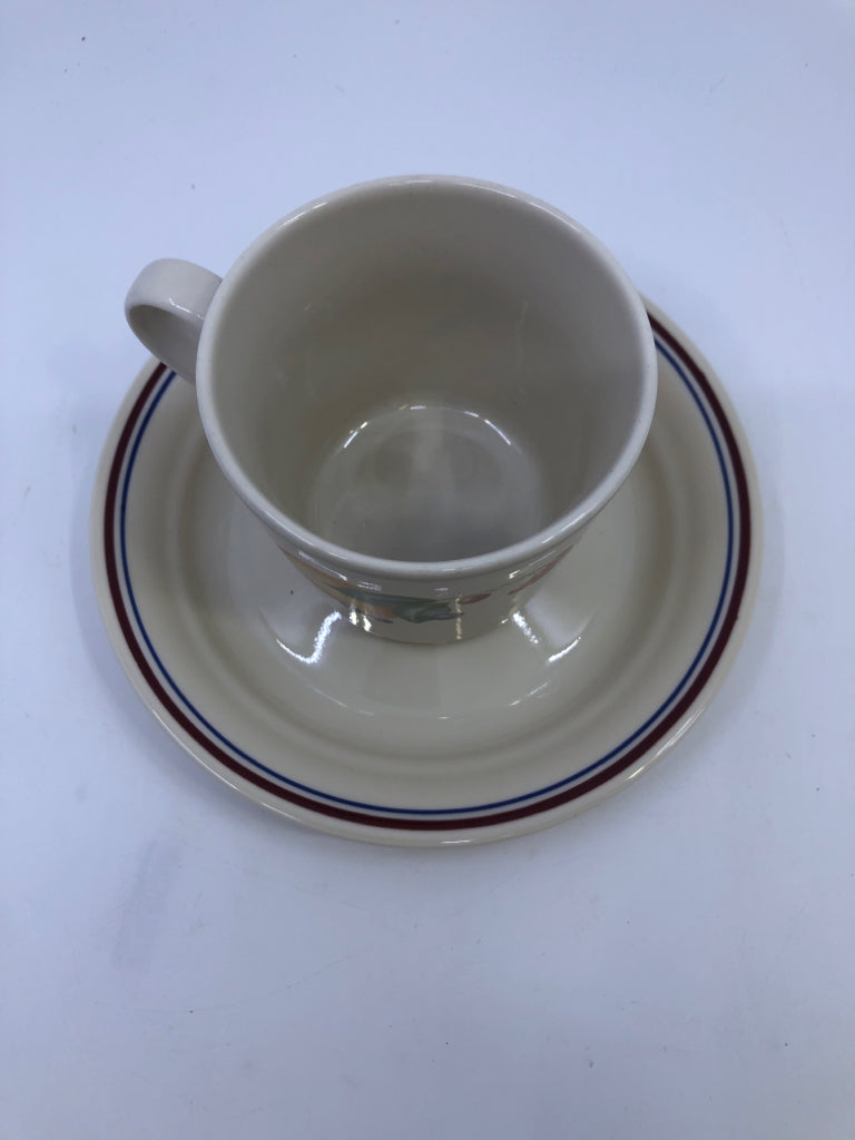 8PC CORELLE ABUNDANCE MUG AND SAUCER SET- 4 CUPS, 4 SAUCERS.