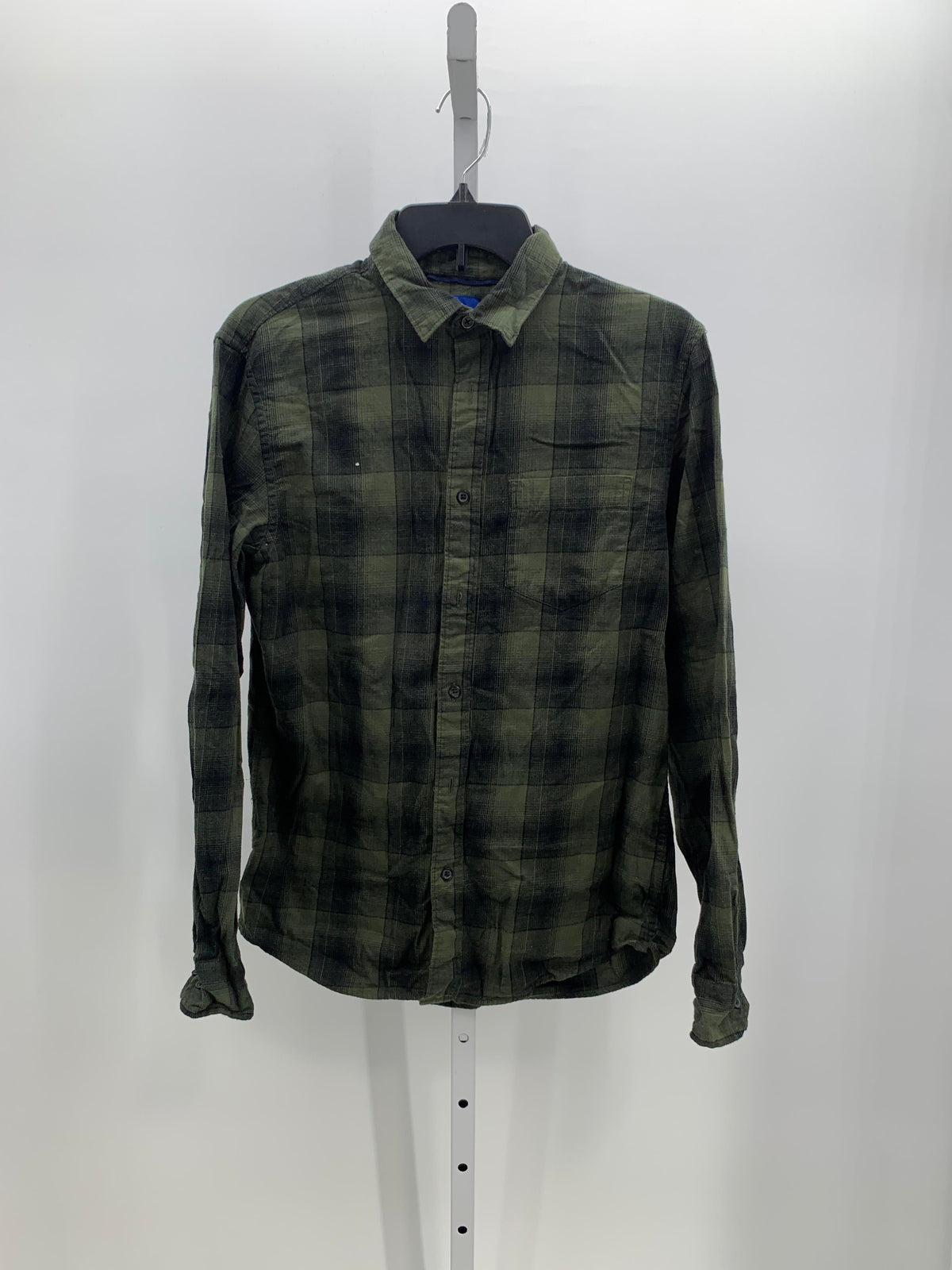 GREEN/ BLACK PLAID BUTTON DOWN