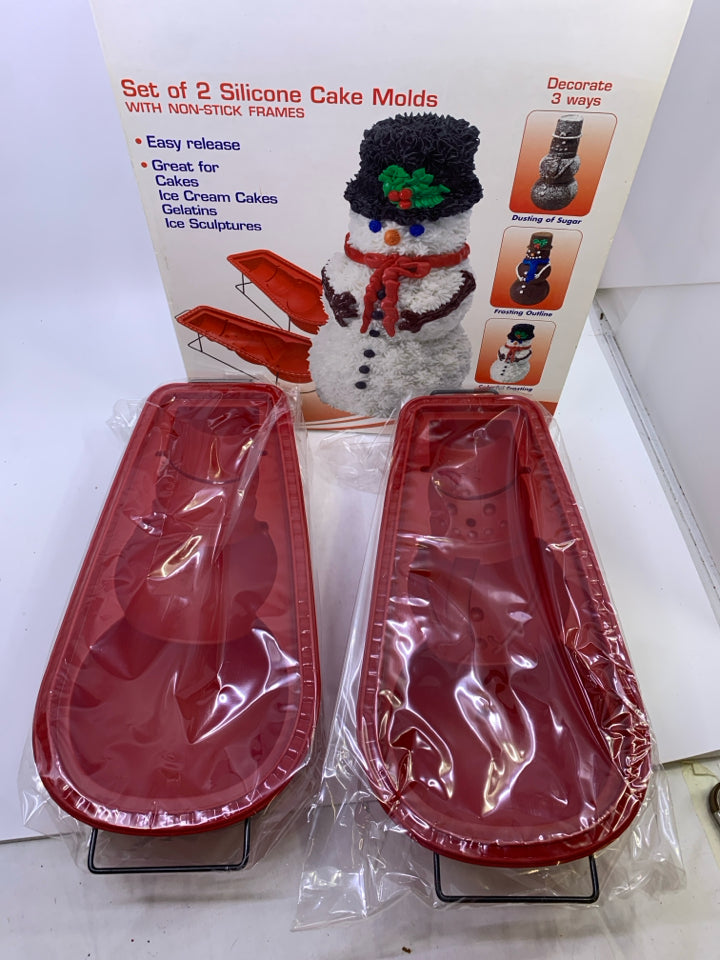 NIP SNOWMAN SILICONE CAKE MOLD CREATE N CELEBRATE.