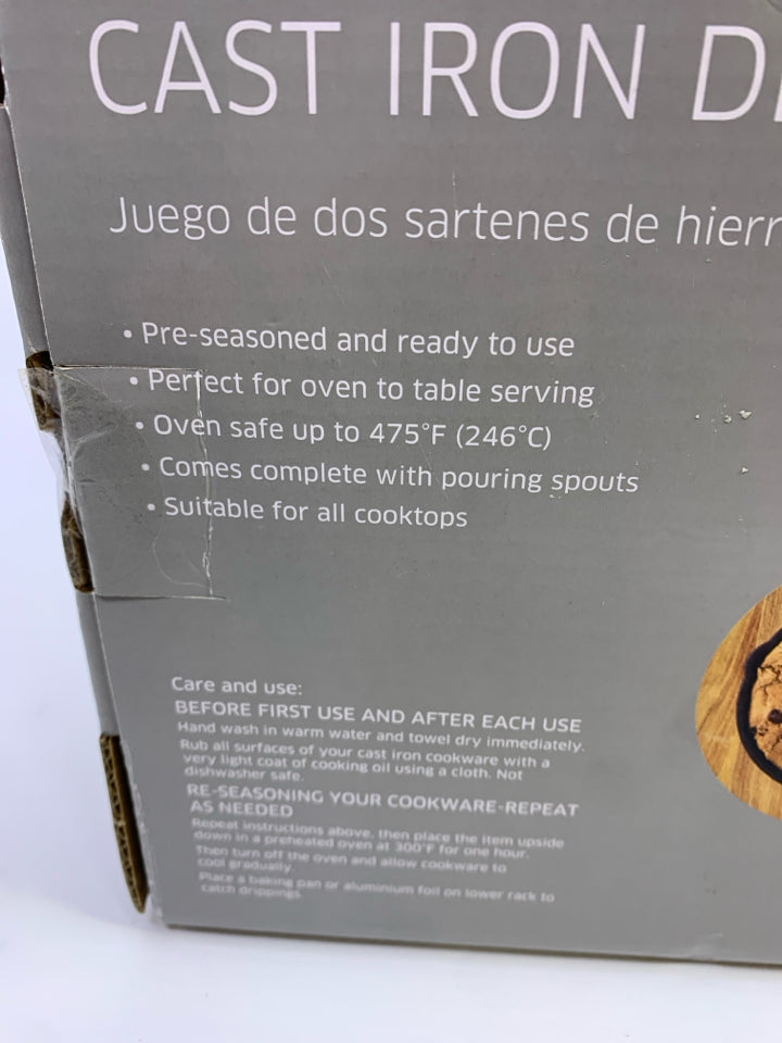 NIB CAST IRON DESSERT SET FOR TWO CROFTON.