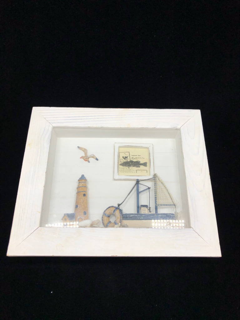 NAUTICAL THEMED SHADOW BOX.