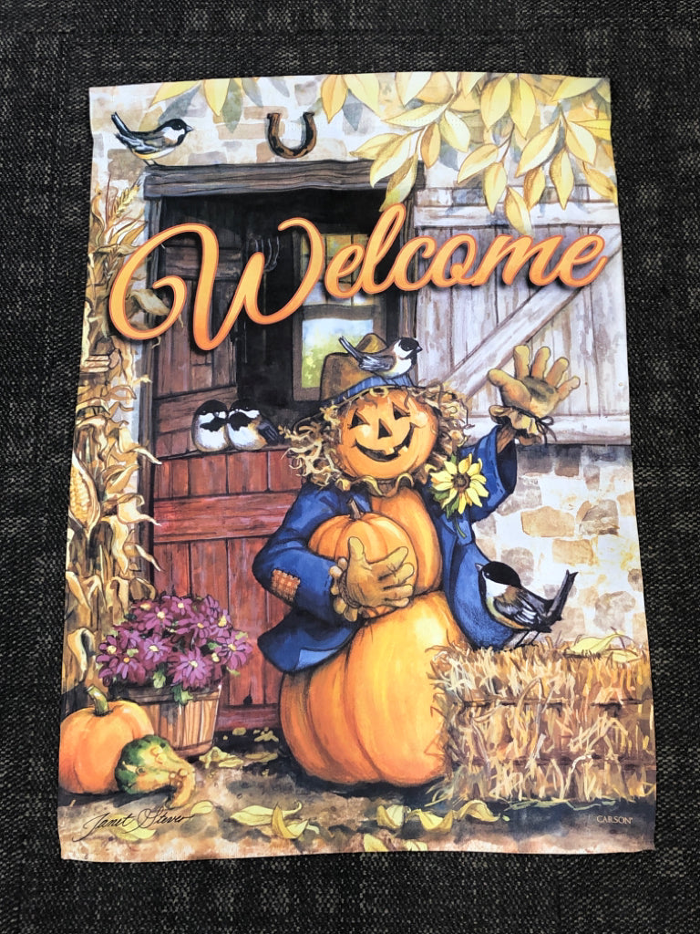 "WELCOME" FALL FLAG.