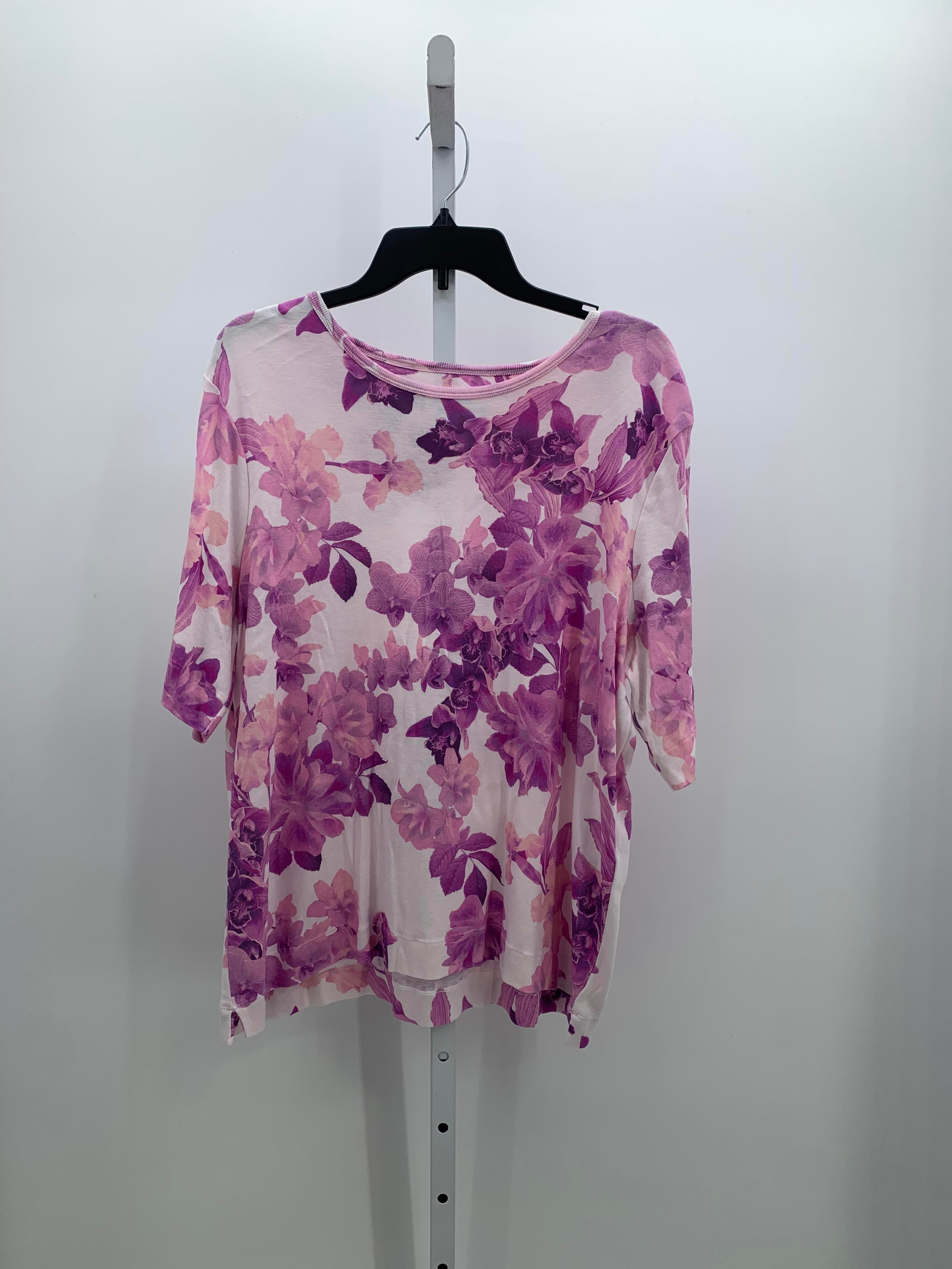 Chico's Size Extra Large Misses Short Sleeve Shirt