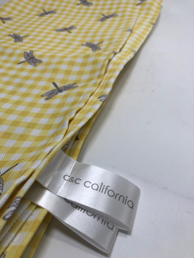 6PC C&C YELLOW DRAGONFLY NAPKINS.
