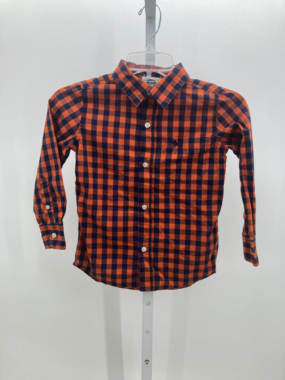 NAVY PLAID BTN DOWN