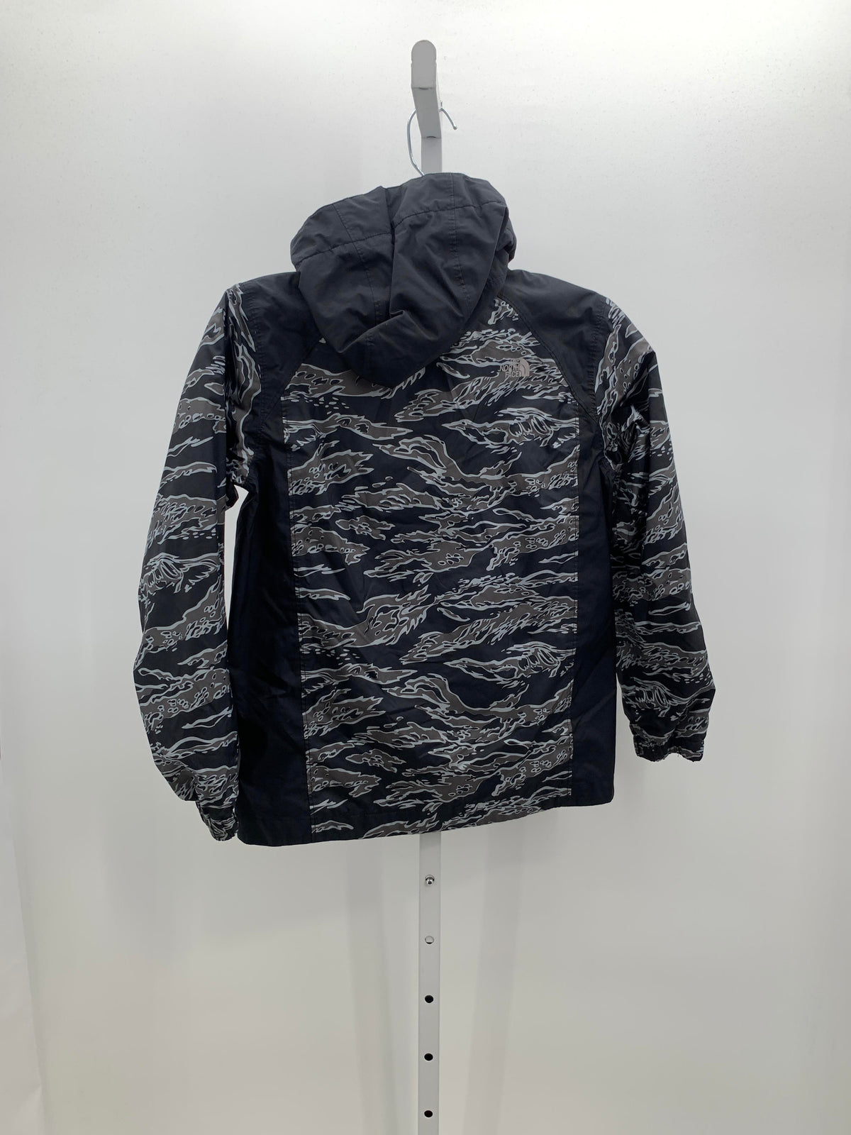 GREY PATTERN HOODED