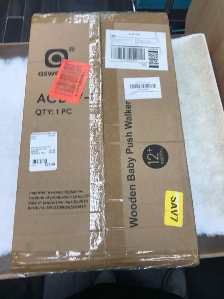 asweets Wooden Baby Push Walker *NIB*