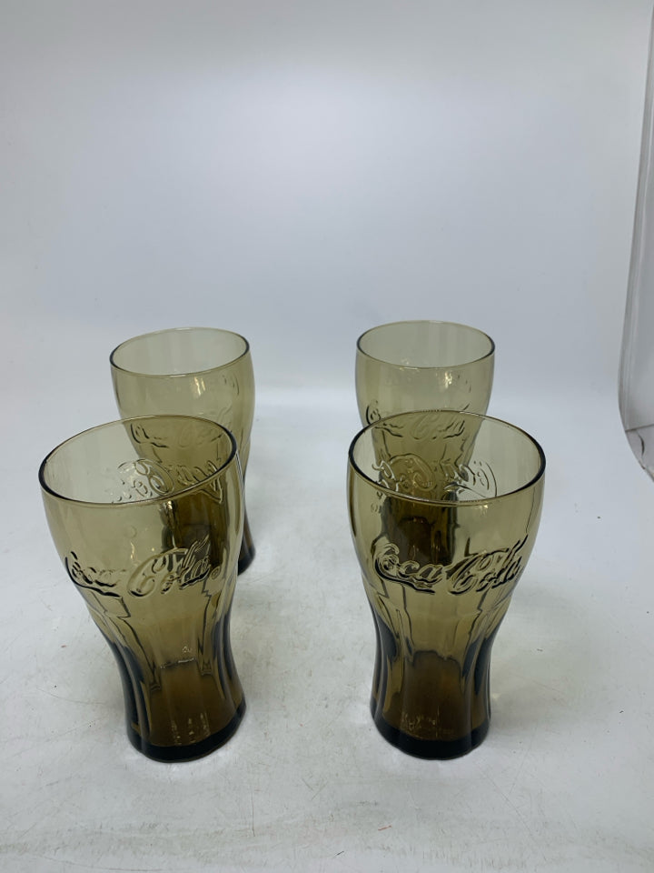 4 COCA COLA GLASSES.