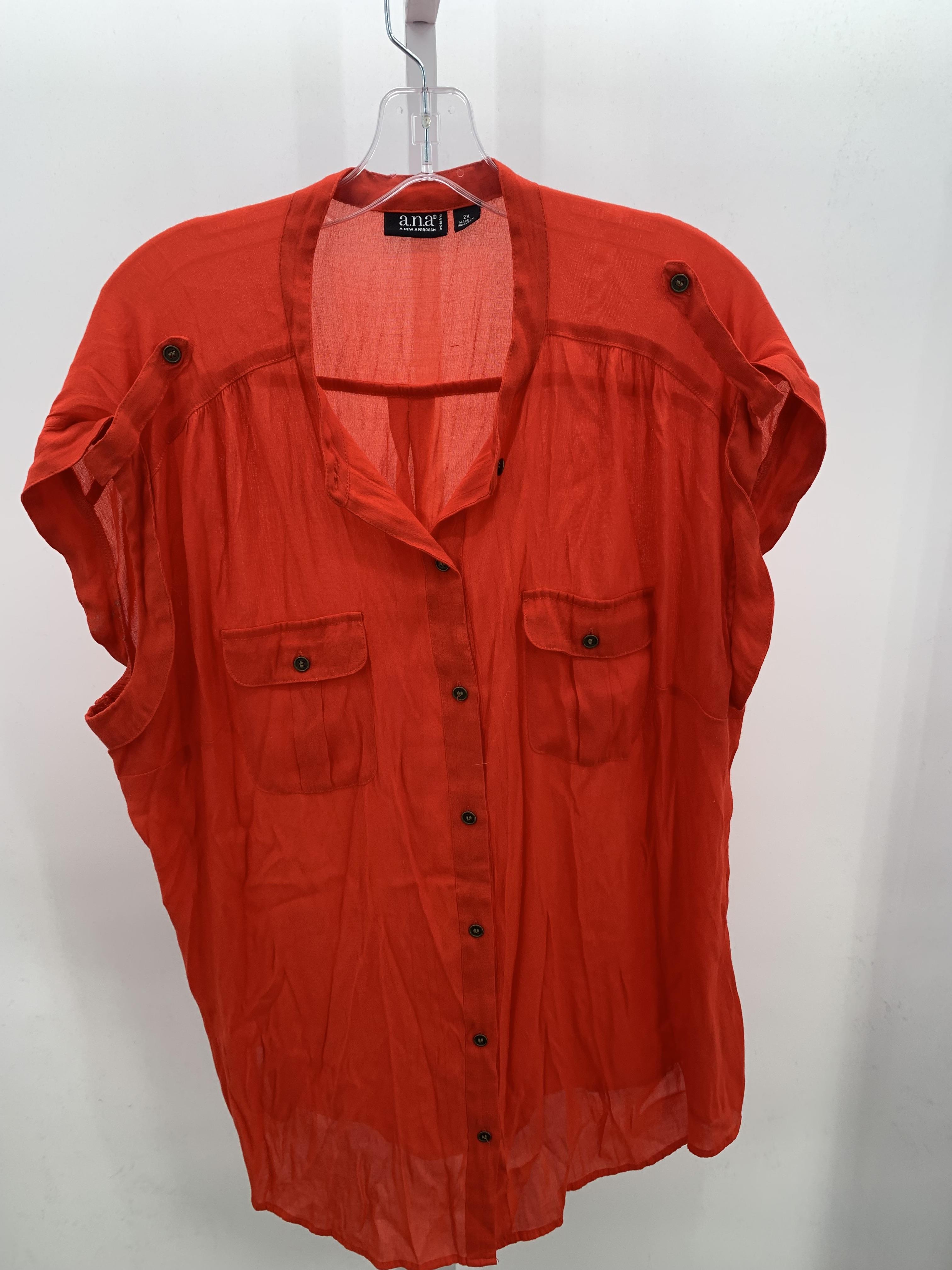 A.N.A. Size 2X Womens Short Sleeve Shirt
