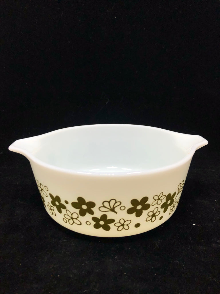 WHITE SPRING BLOSSOM PYREX DISH.