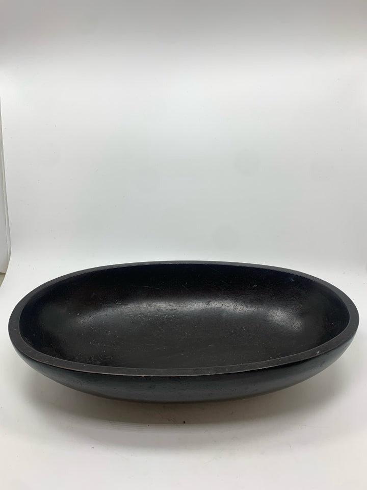 DK WOOD OVAL BOWL.