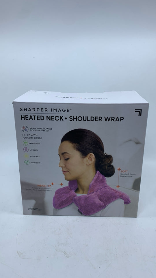 NIB SHARPER IMAGE HEATED NECK+SHOULDER WRAP.