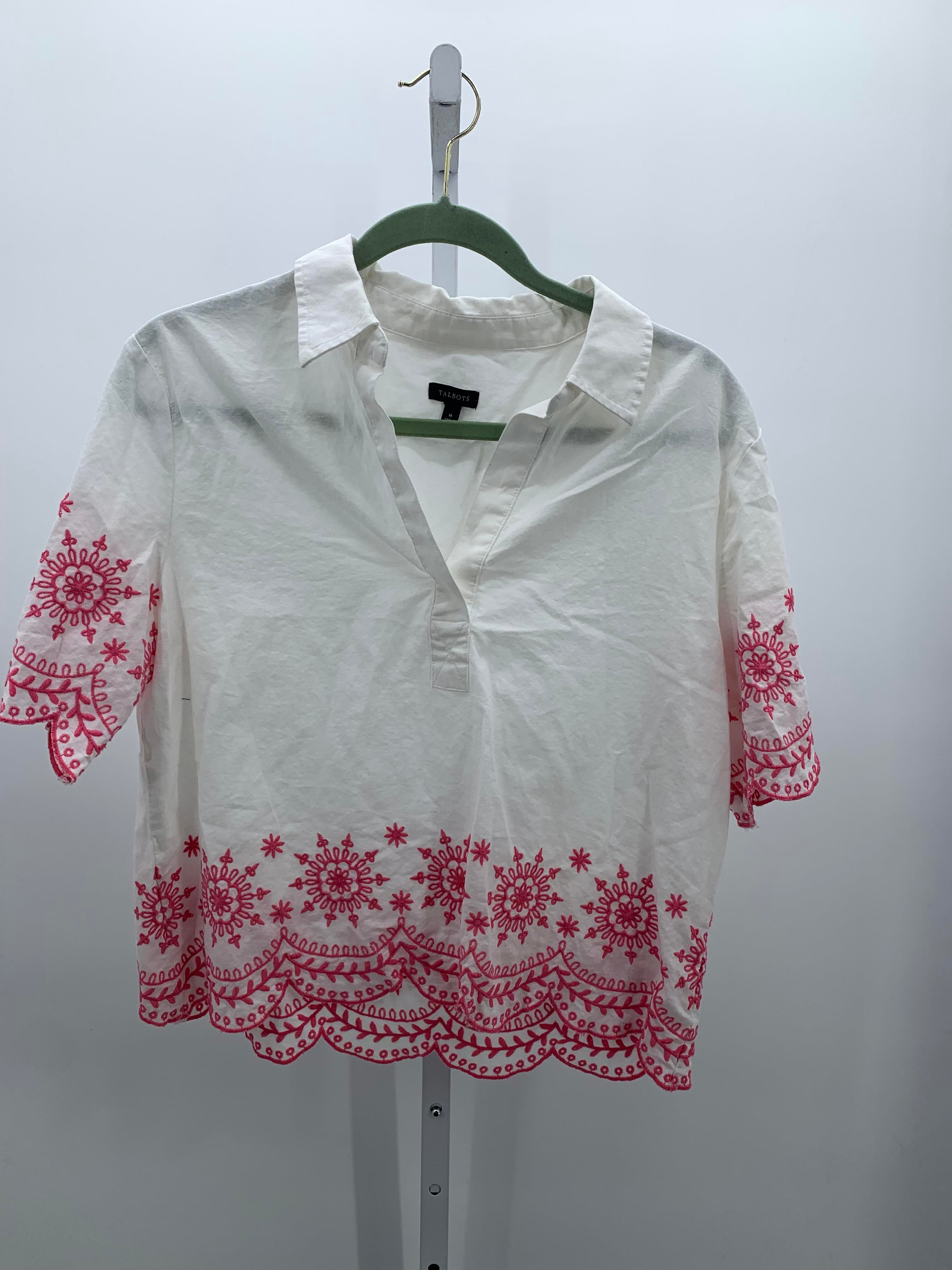 Talbots Size Medium Misses Short Sleeve Shirt
