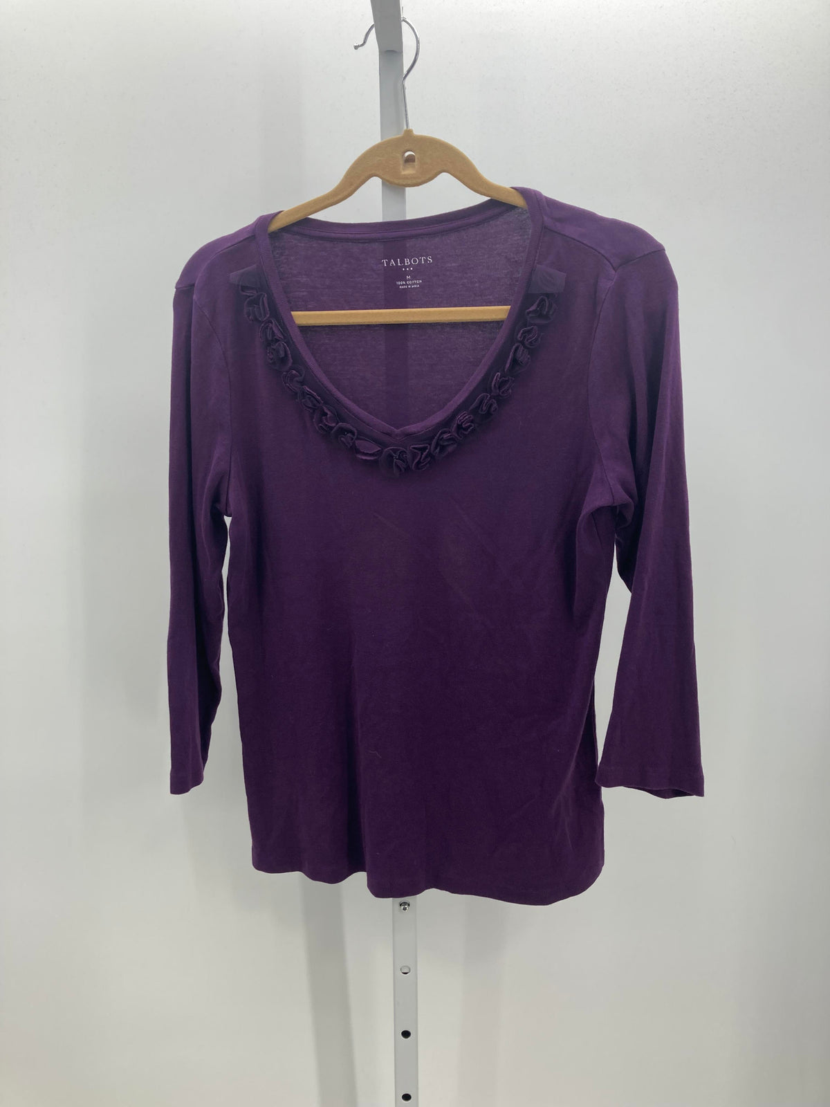 Talbots Size Medium Misses 3/4 Sleeve Shirt