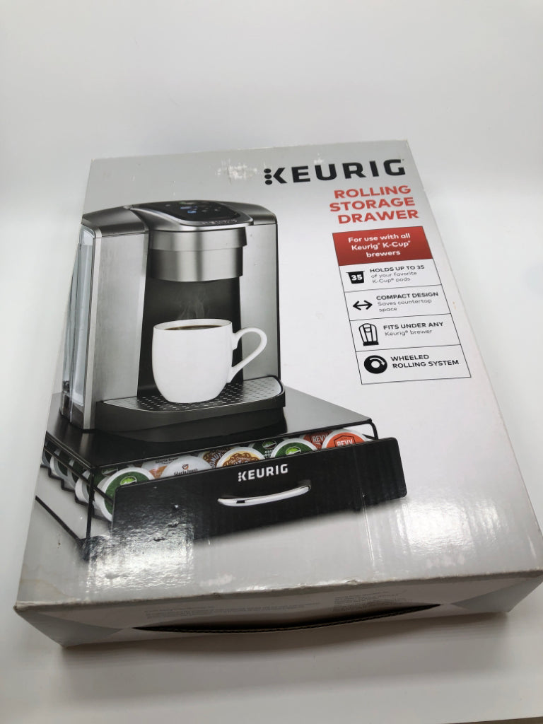 NIB KEURIG K CUP STORAGE DRAWER.