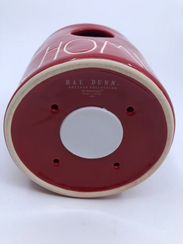 RED ROUND RAE DUNN DUNN HOME BIRD HOUSE.