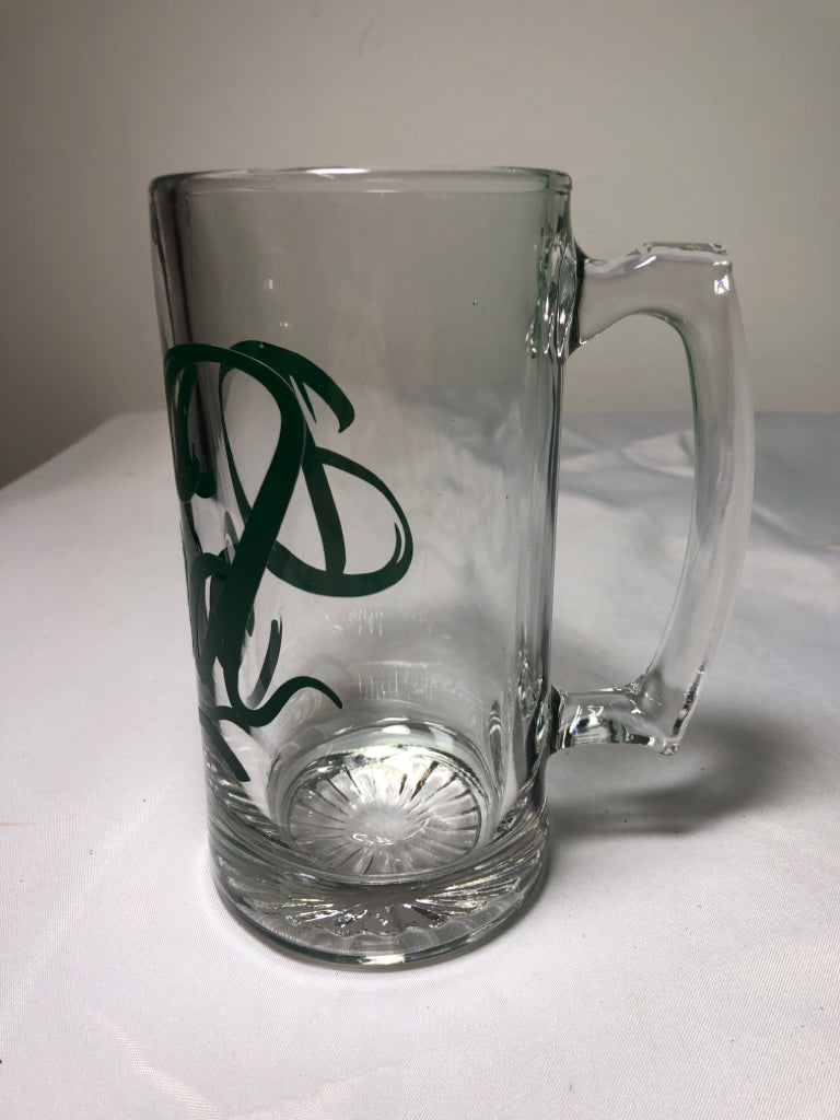 DAD LARGE GLASS BEER MUG.