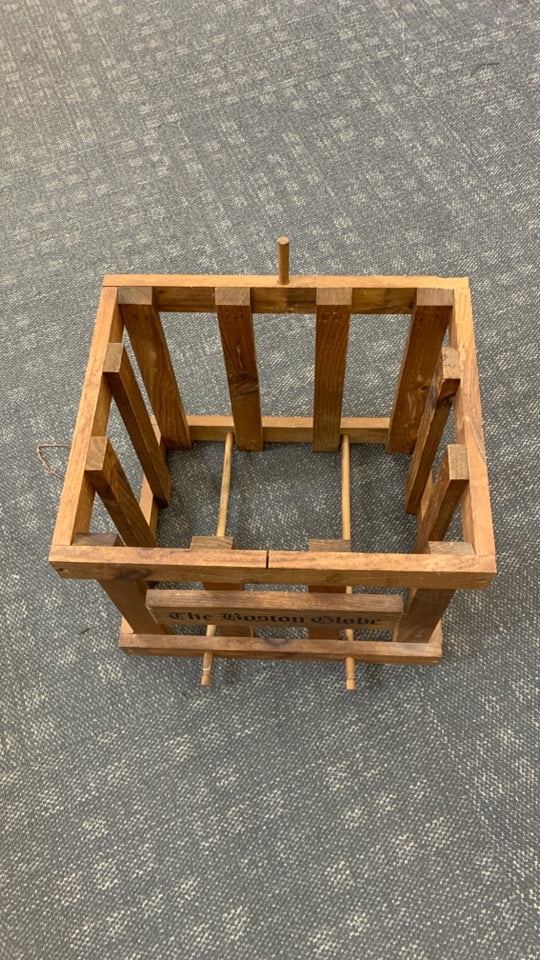 VTG-STYLE BOSTON GLOBE NEWSPAPER CRATE.