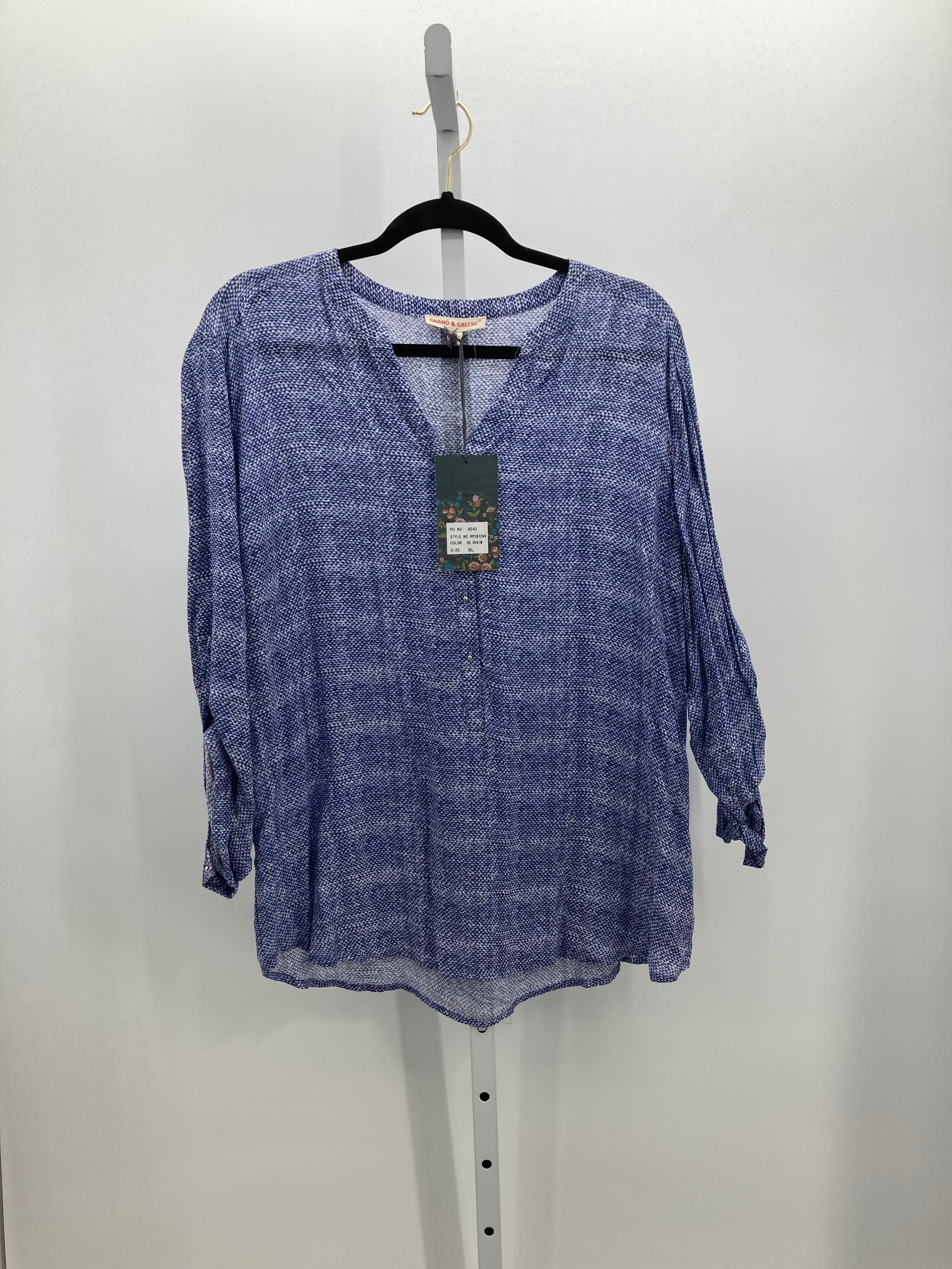 Grand and Greene Size Extra Large Misses 3/4 Sleeve Shirt