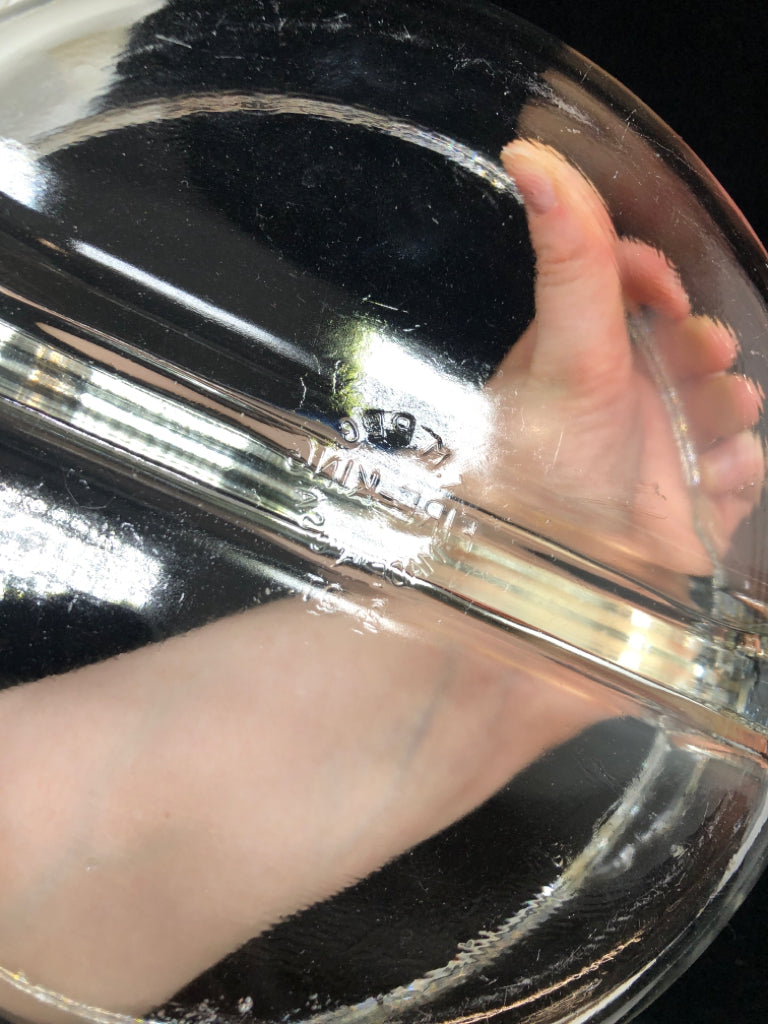 VTG CLEAR GLASS 2 SECTION BOWL.