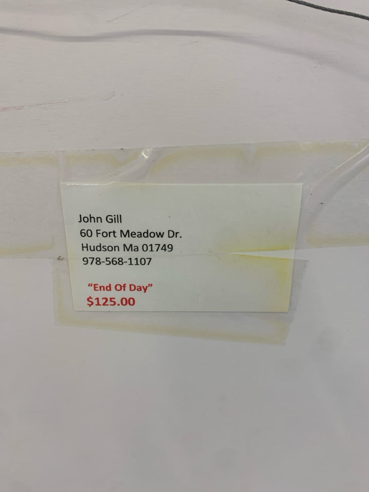 WHEAT IN THE SUN PRINT IN BLACK FRAME.