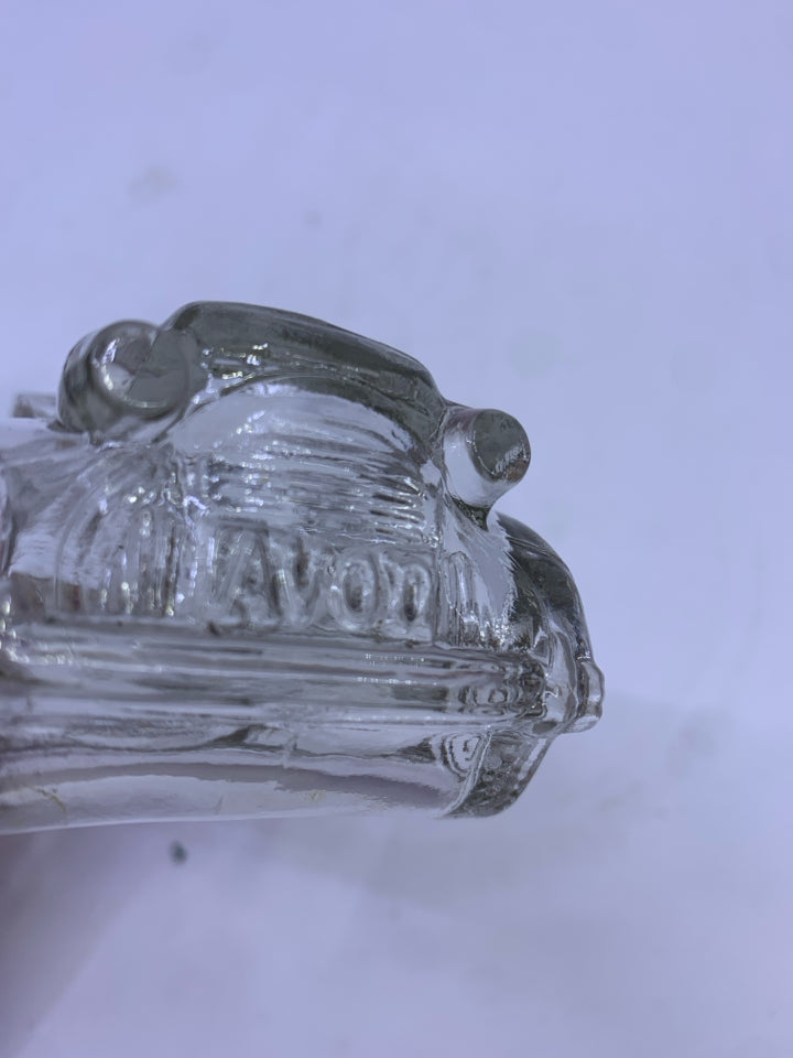 VTG CLEAR CAR AVON BOTTLE- EMPTY.
