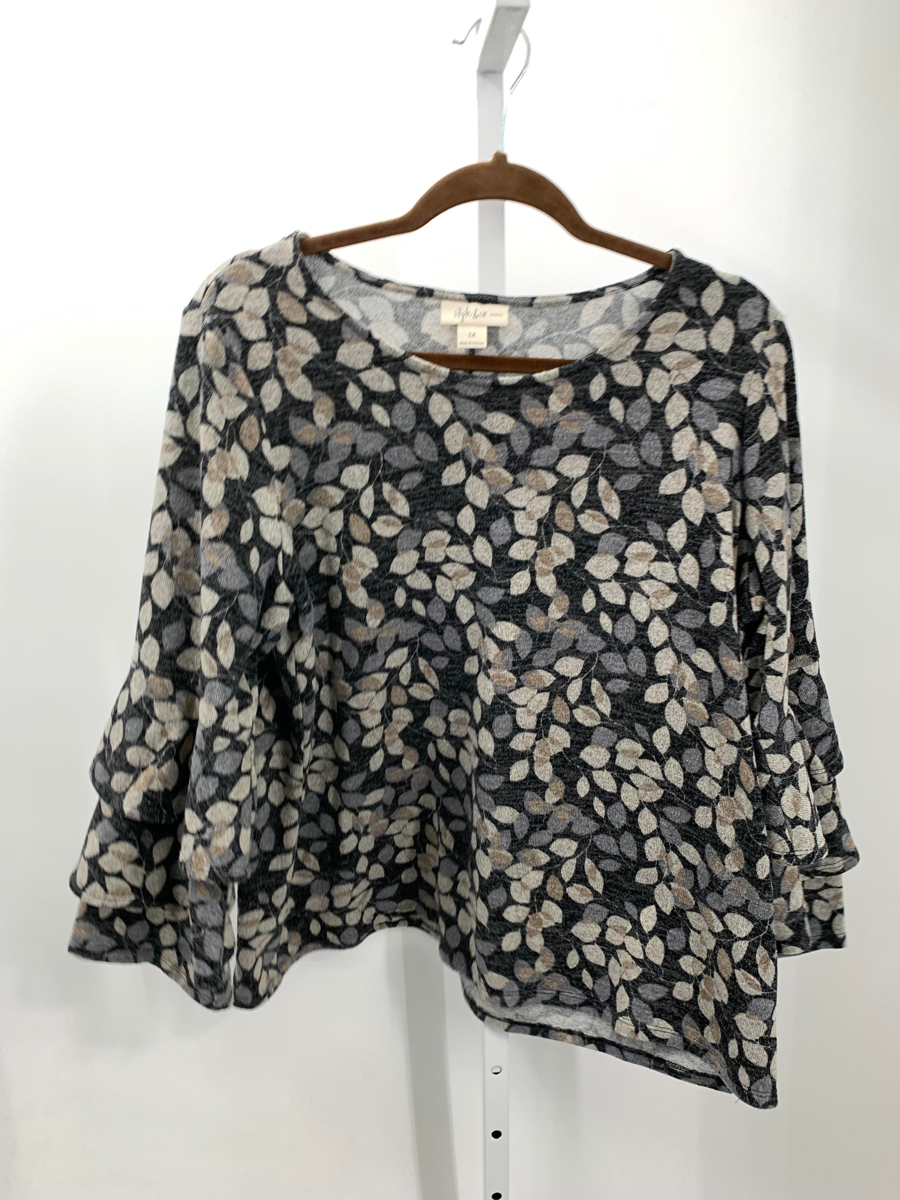 Style & Co. Size 1X Womens Long Sleeve Shirt
