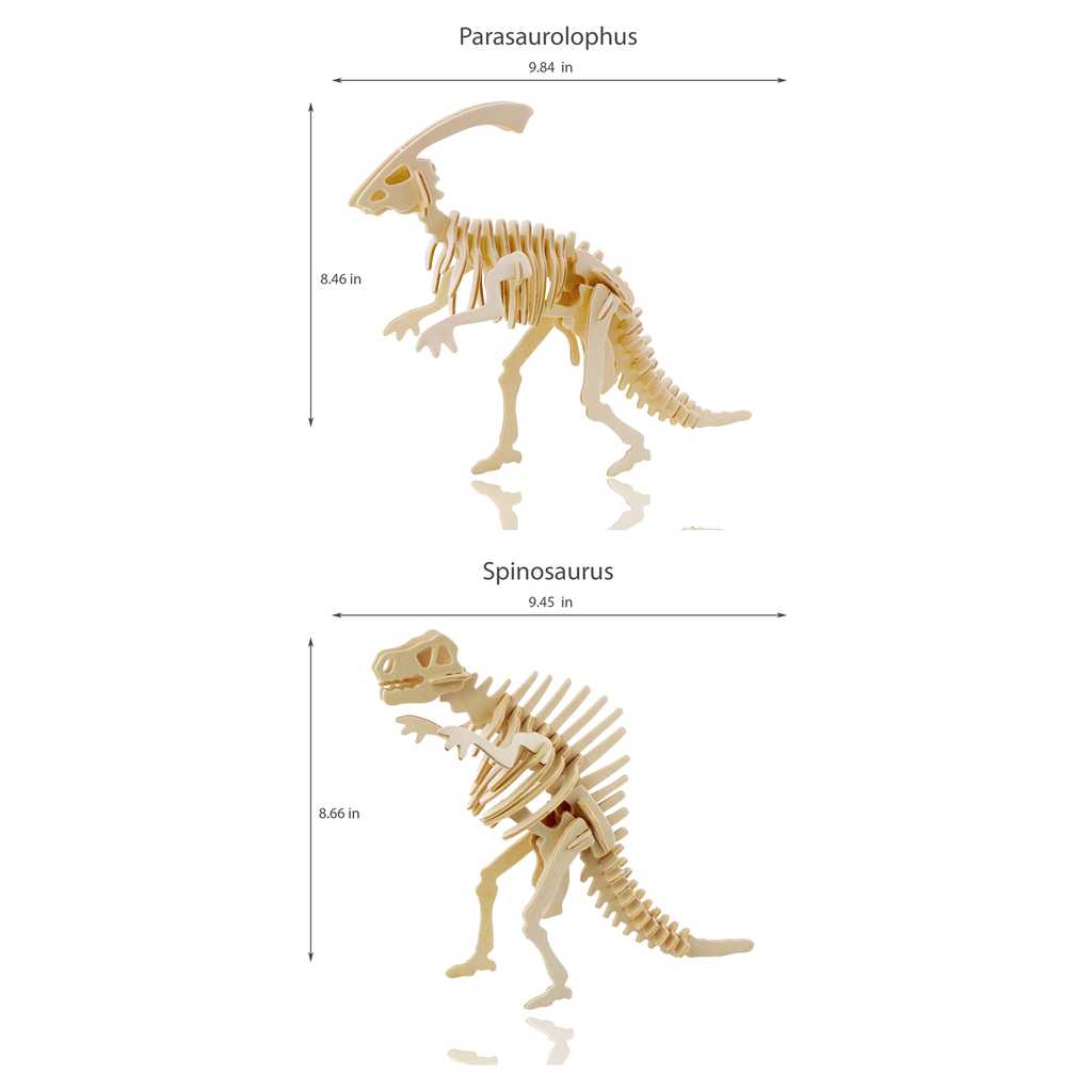 DIY 3D Wooden Puzzle 6CT, Dinosaur