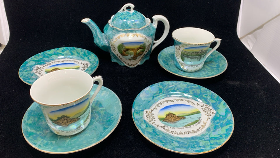 VTG 7PC COLLEEN BAWN ROCK KILLARNEY TEA SET.