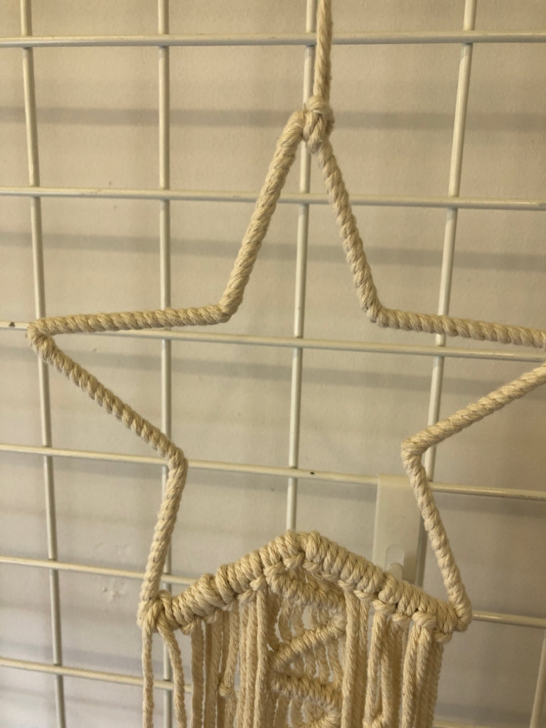MACRAME STAR WALL HANGING.