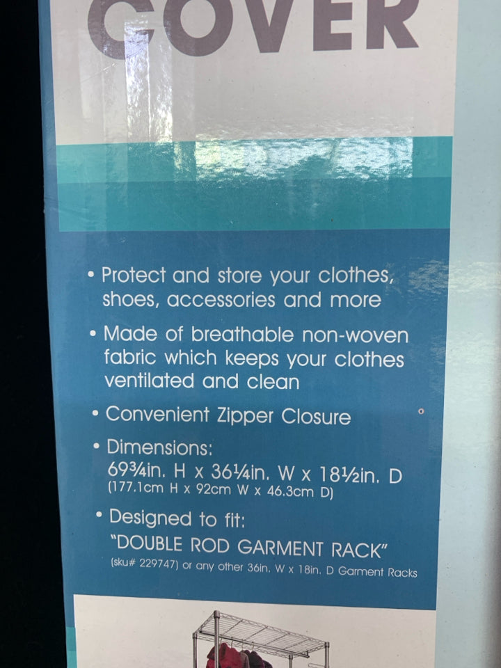 NIP GARMENT RACK COVER.