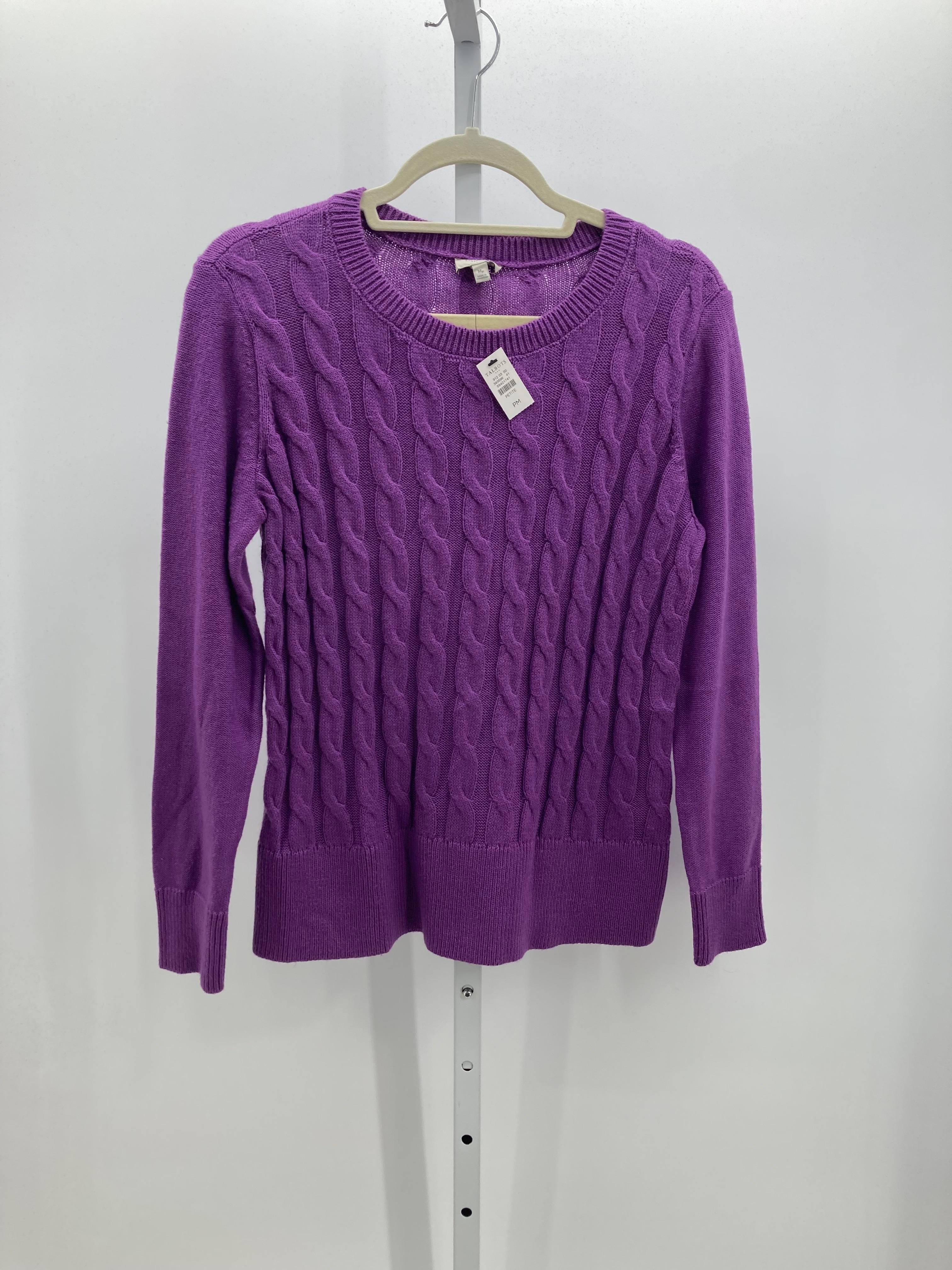 Talbots Size Medium Petite Petite Long Slv Sweater