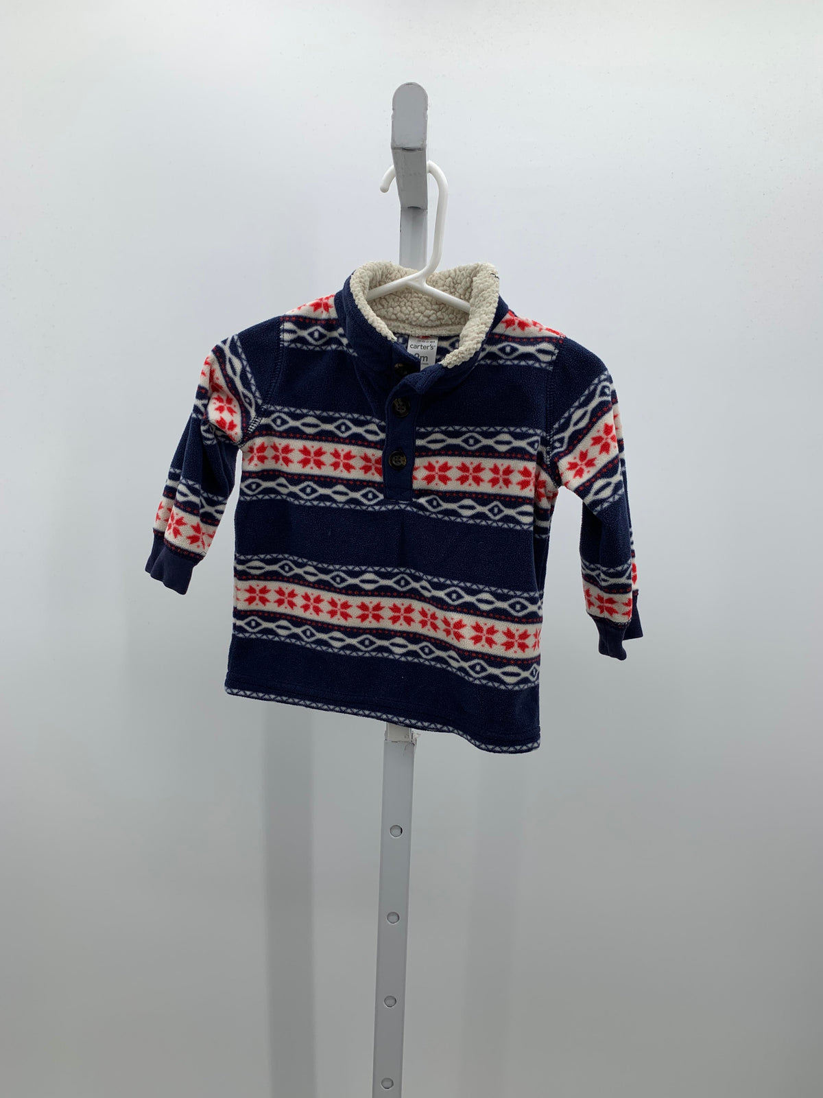 RED WHITE PATTERN FLEECE