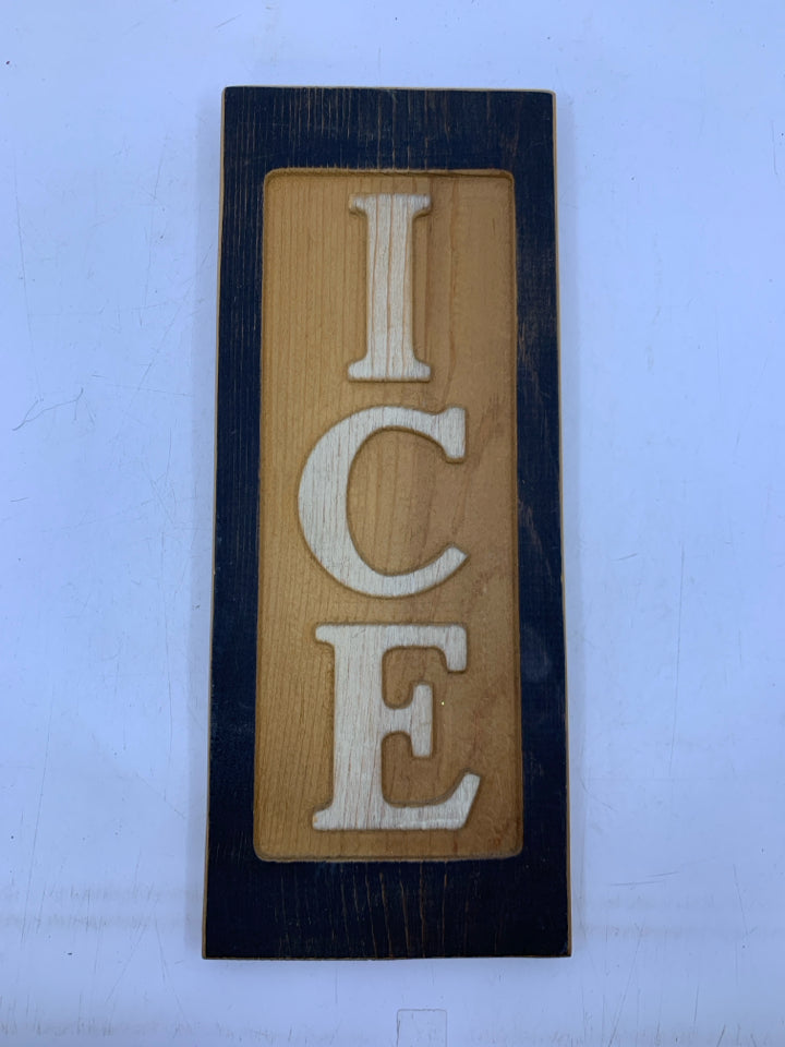 ICE WOOD SIGN.
