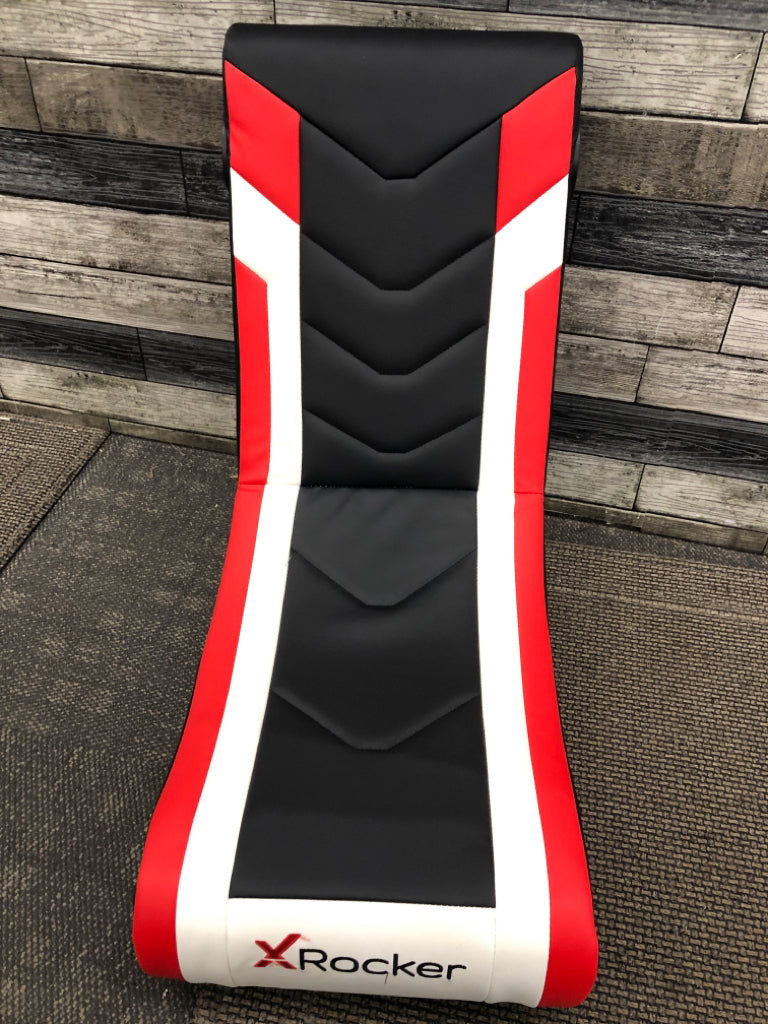 XROCKER FOLDABLE GAMING CHAIR W/HEADSET PORT.