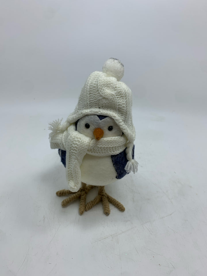 2 FELT CHICKADEE BUNDLED UP W/ TAGS.