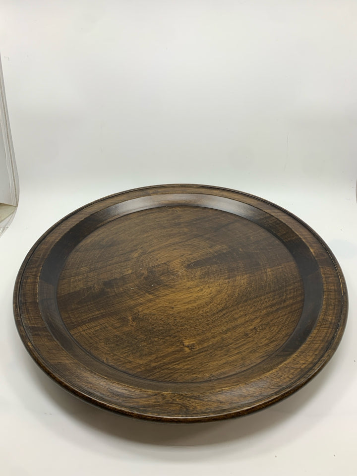 FINISHED WOODEN LAZY SUSAN.