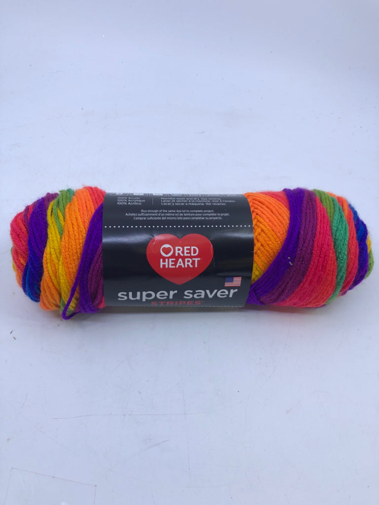 RED HEART RAINBOW YARN.