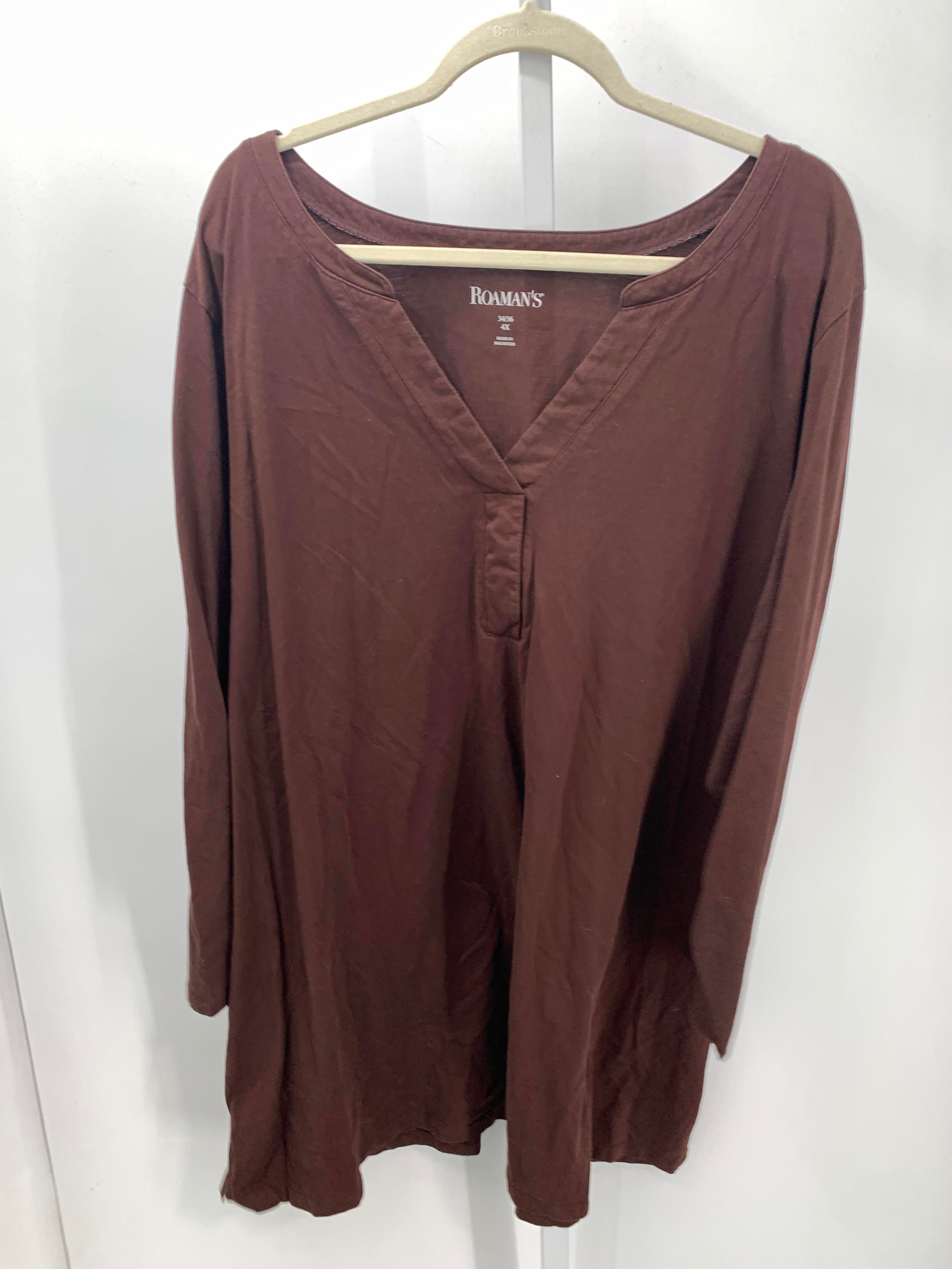 Roaman's Size 4X Womens 3/4 Sleeve Shirt